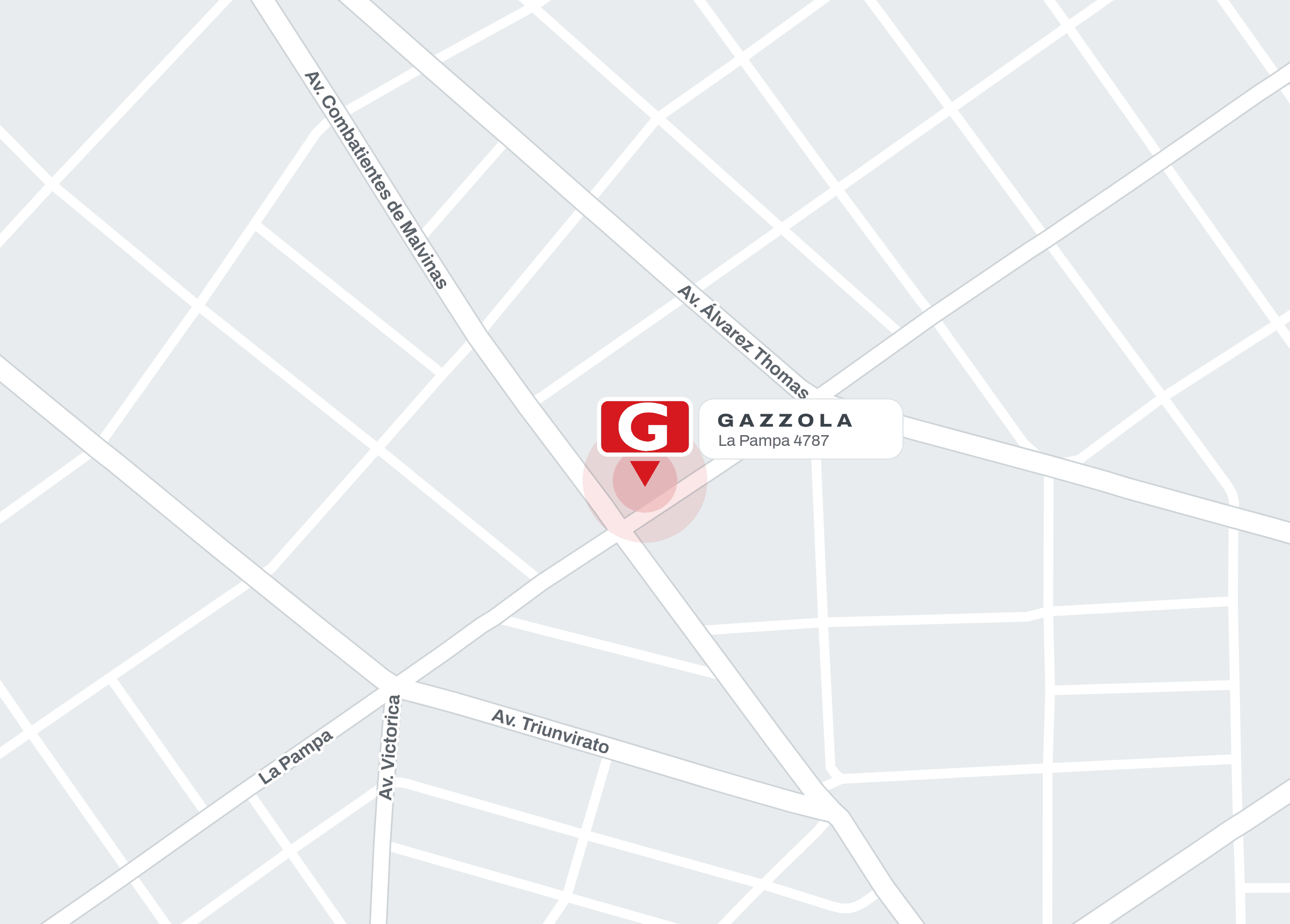 Mapa de Villa Urquiza: el taller está sobre La Pampa, a pocos metros de la Avenida Combatientes de Malvinas.